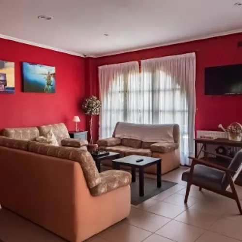 salon comun television zona lectura hotel las solanas escalante